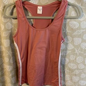 🛍Blush pink razorback tank with stripes
